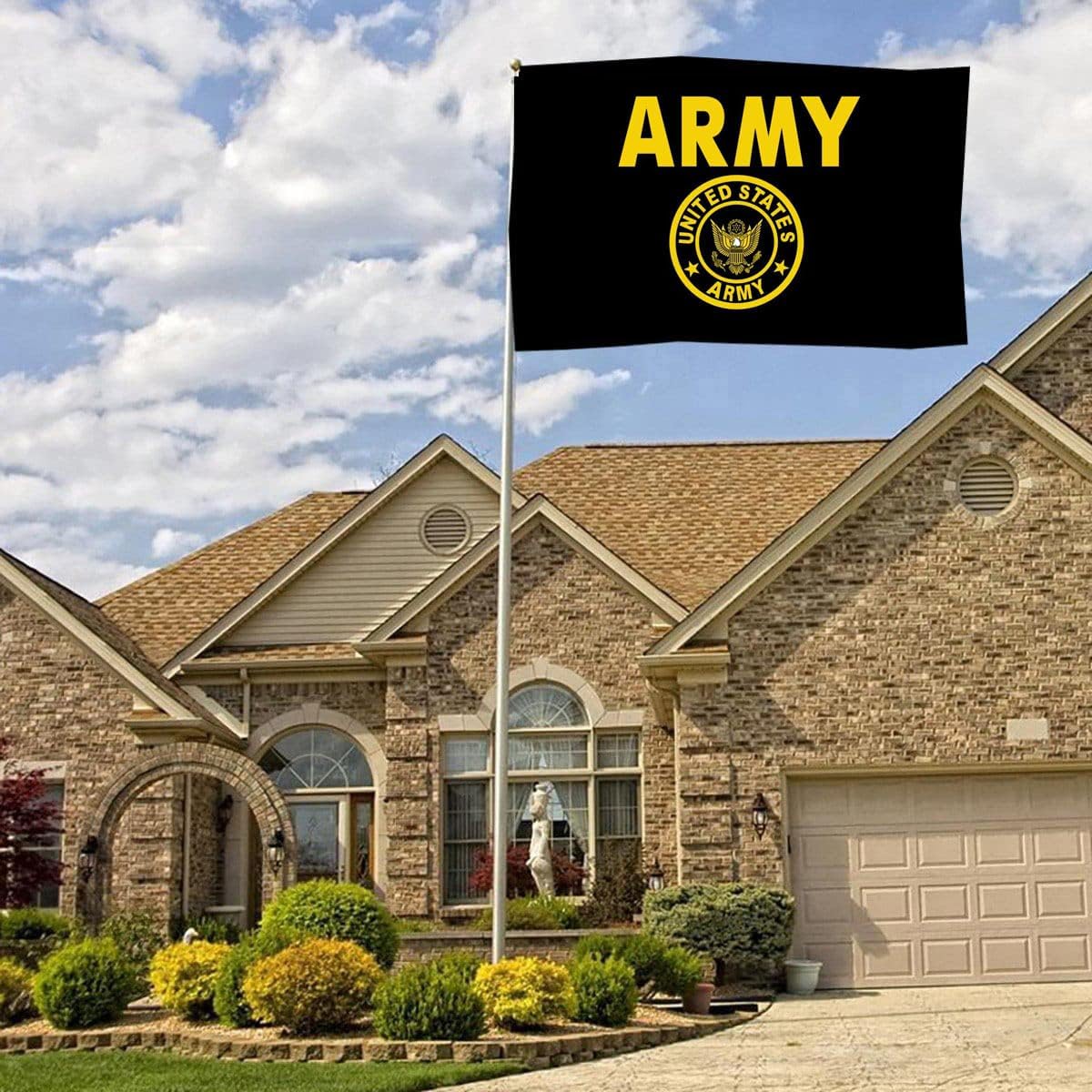 Army Crest Flags 3x5 Outdoor Double Sided- US Golden Army Crest Military Flag 3 Ply Heavy Duty with 2 Brass Grommets for Outside Outdoor - Image 6