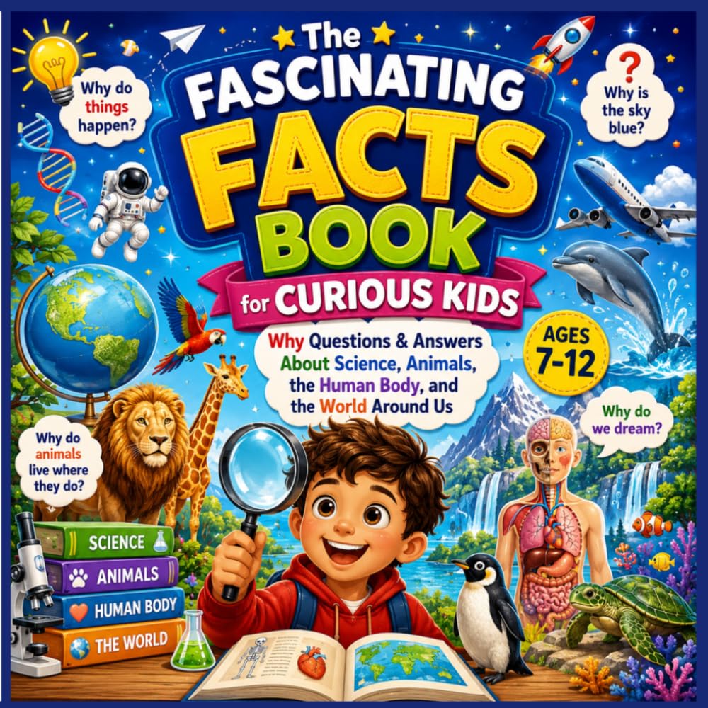 The Fascinating Facts Book For Curious Kids: 100+ Why Questions & Answers About Science, Animals, the Human Body, and the World Around Us