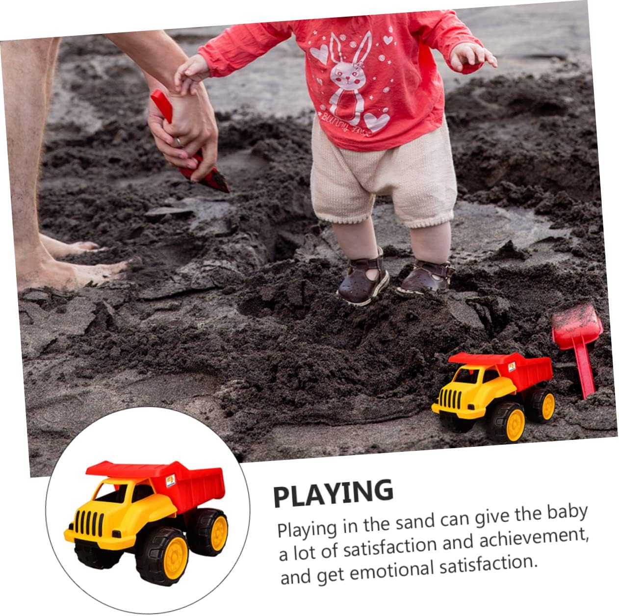 Garneck Large Sand Truck for Vehicle Tough Construction Design for Outdoor Play and Skill Development