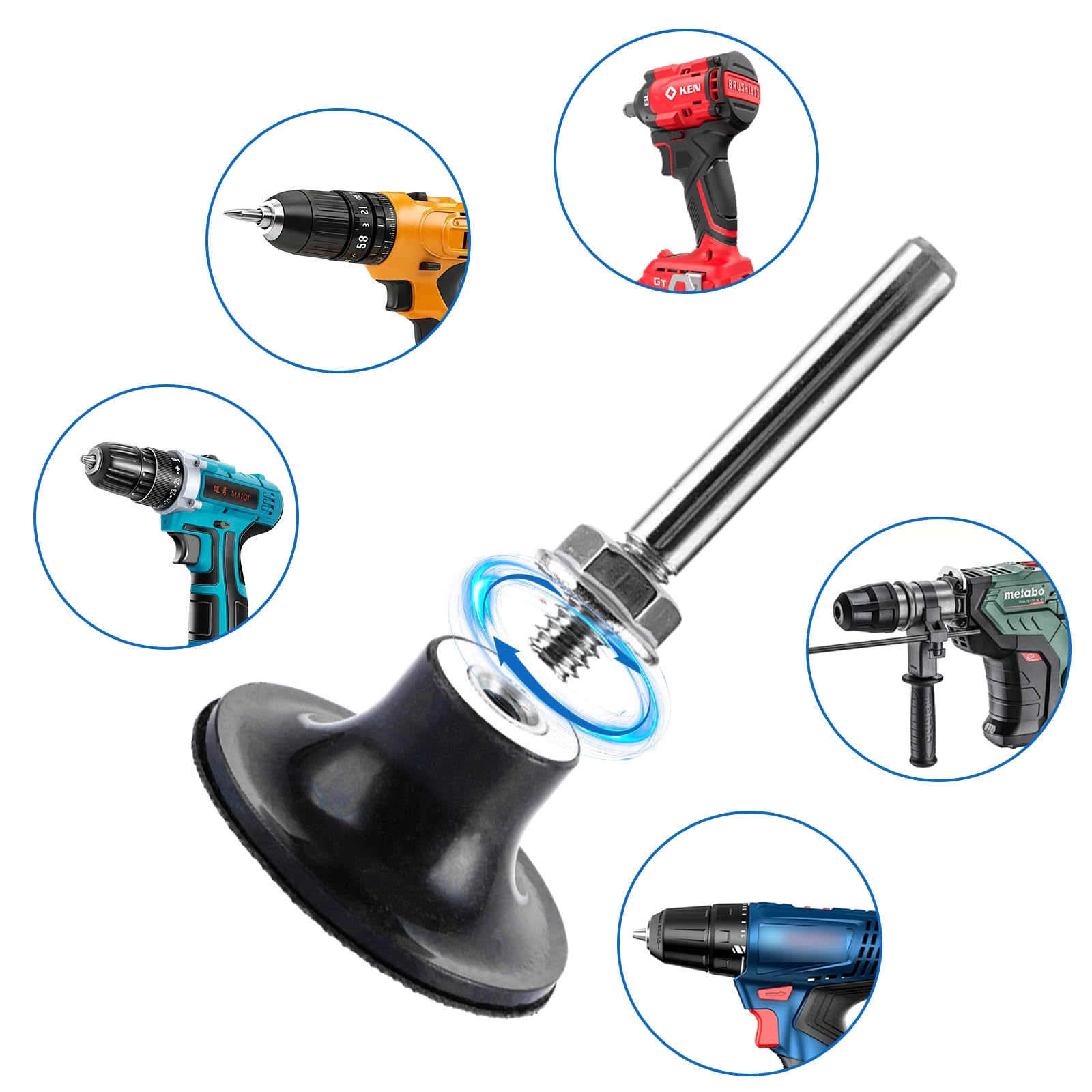 STARVAST 60 Stück CSD Scheibe Schleifscheibe 50mm Schleifaufsatz für Akkuschrauber Schleifen für Dremel, Reinigungsscheibe Set für Bohrmaschine von Farbe, Rost, Oxidation Reinigen & Entfernen