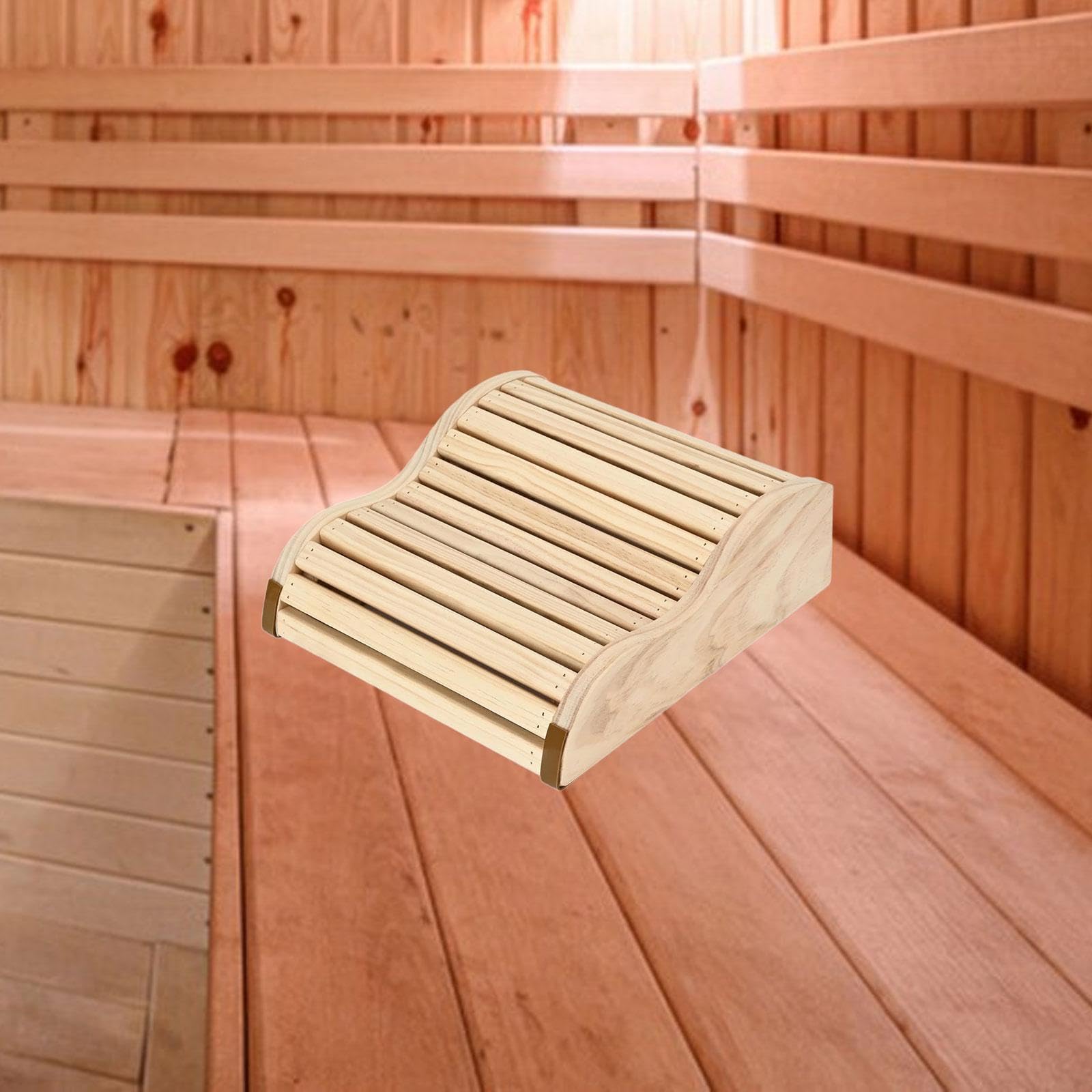 Baoblaze Poggiatesta per Sauna in Legno, Accessorio Moderno, Ergonomico E Portatile, Cuscino per Il Collo per Donne, Uomini E Amici, Ideale Come Regalo per Il