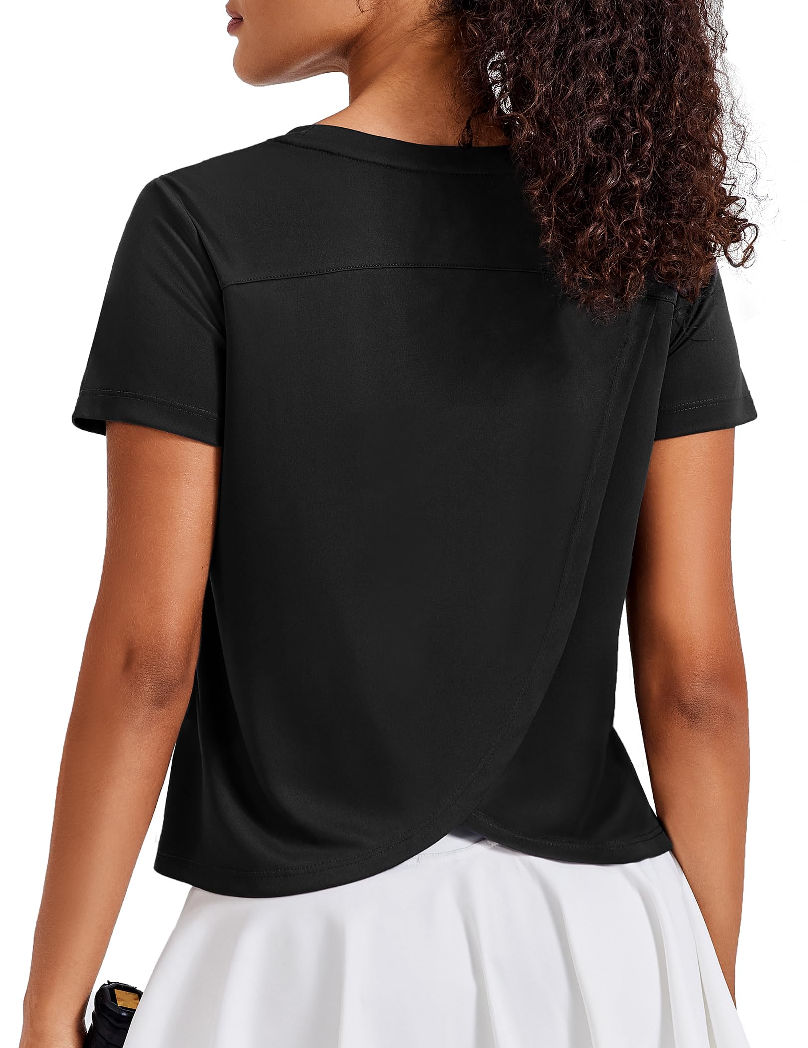 PINSPARK Camiseta Deportiva De Mujer De Manga Corta para Fitness y Deporte con Protección Solar UPF 50+ Ligera Ideal para Yoga con Secado Rápido Camiseta De Tenis Camiseta Funcional para Gimnasio