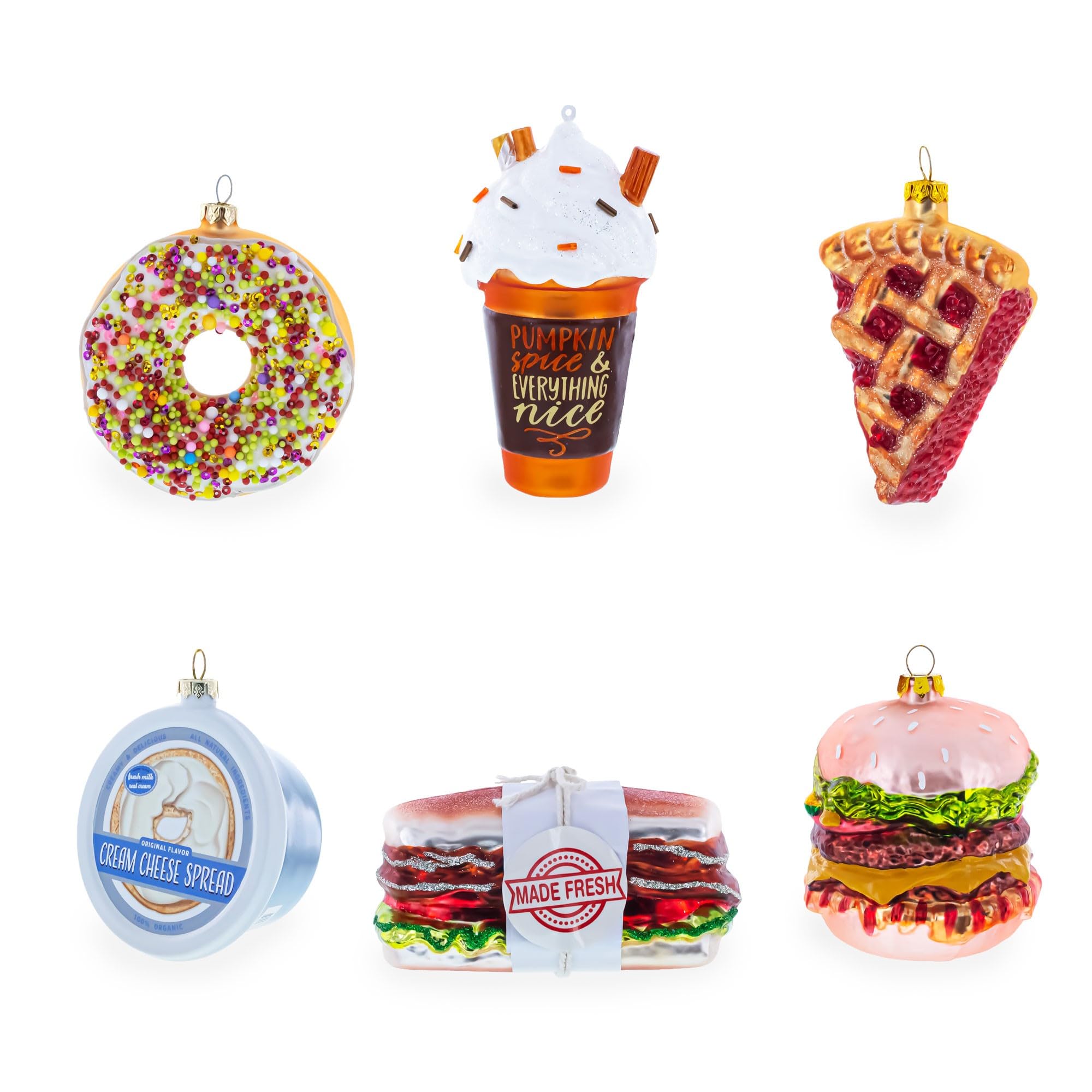 Amazon.co.jp: BestPysanky ハンバーガー フードガラス クリスマス