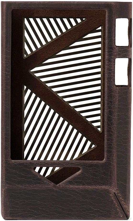 for CAYIN N8 Genuine Leather Case Cover + Top/Side Protection Film (Freedom Brown)