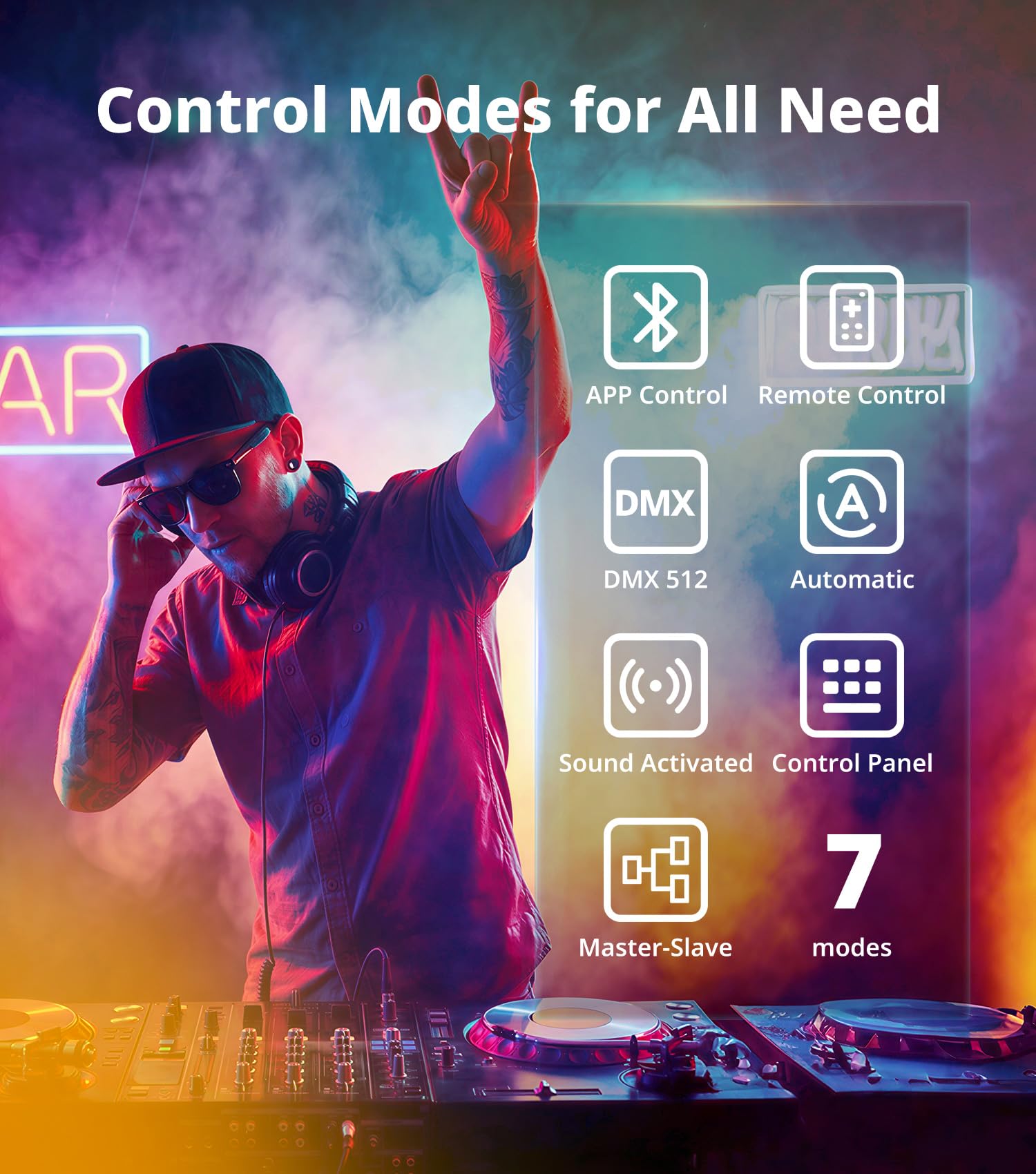 KeoBin 12x16W APP Par Licht | 6 in 1 RGBWA+UV | Wiederaufladbarer Batterie | Intelligente APP-Steuerung | 8 Stunden Laufzeit | Fernbedienung/Geräuschsteuerung/DMX512 | frei kombinierbare Lichtmodi
