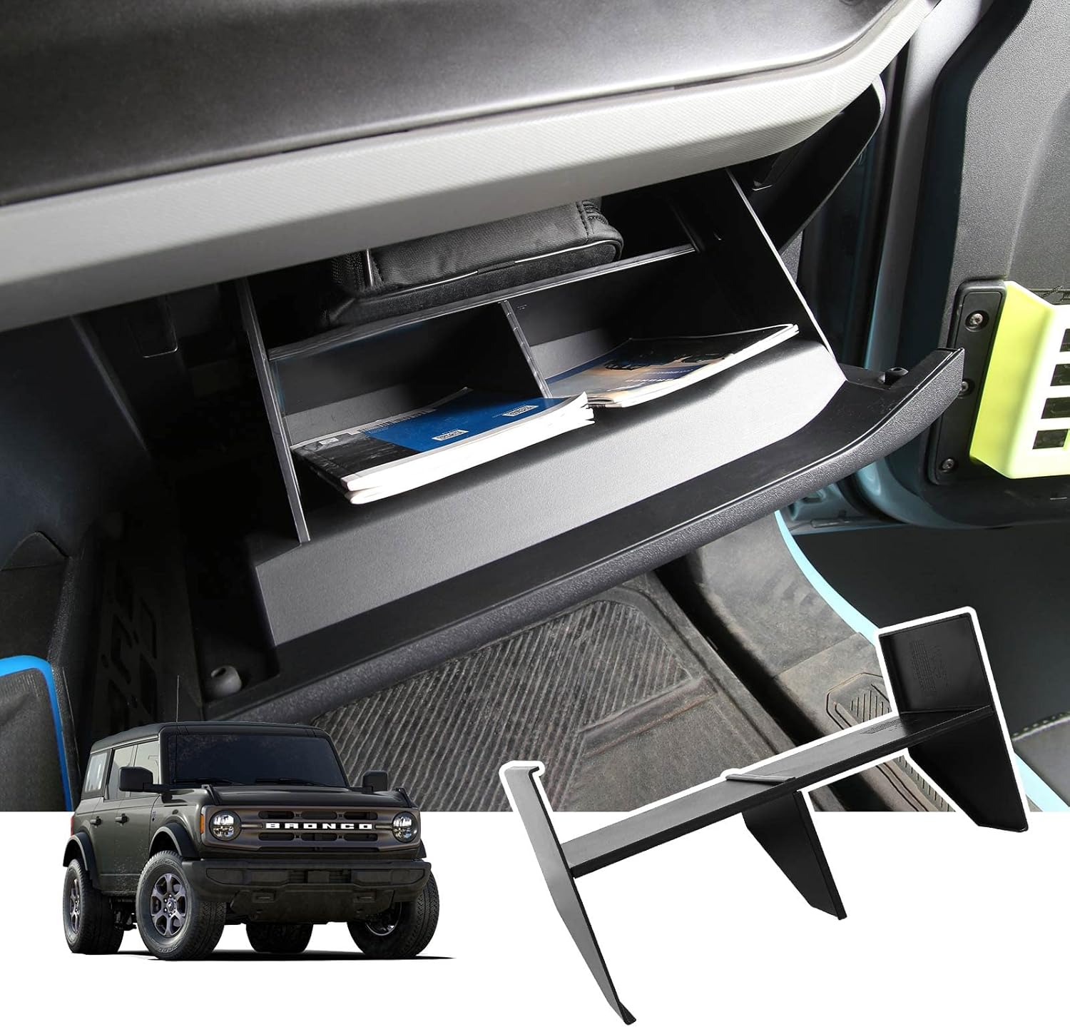 Canvcle Glove Box Dividers Organizer for Ford Bronco 2021