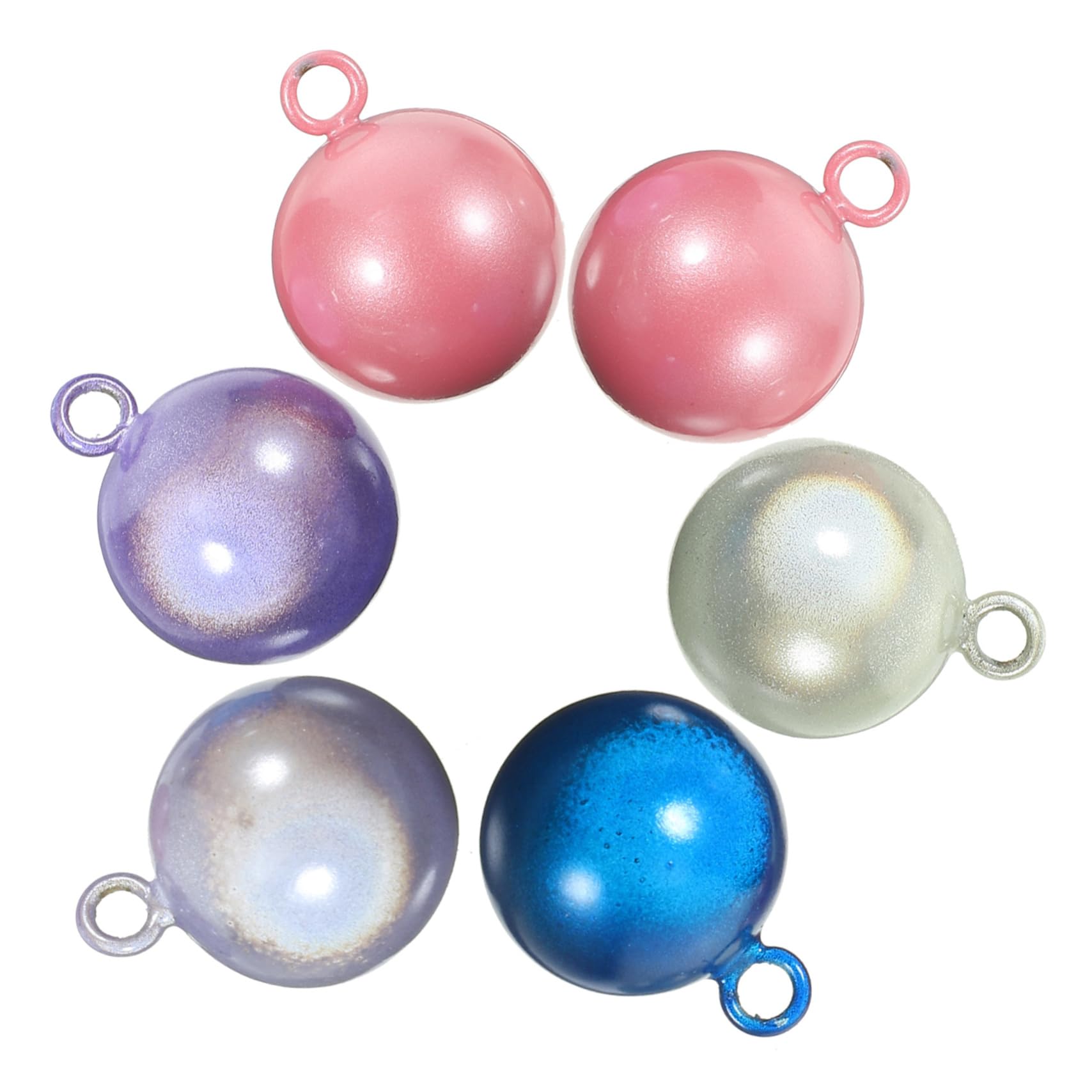3 Set Di Campanelle Dacqua in Stile Giapponese Da Appendere Rotonde Da 17 Mm Per Portachiavi Braccialetti Zaini Costumi 6 Pezzi*3
