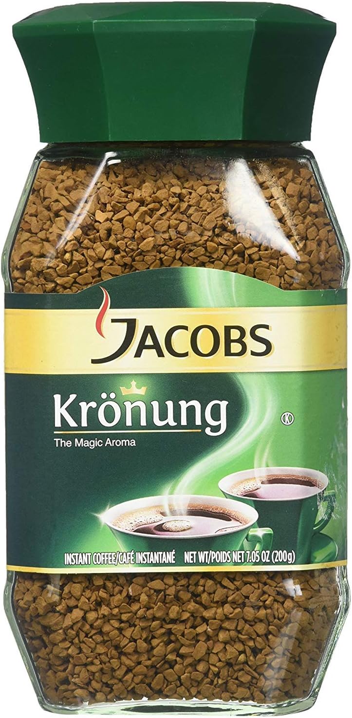 Jacobs Kronung Instant Coffee 200 Gram / 7.05 Ounce (Pack of 6)