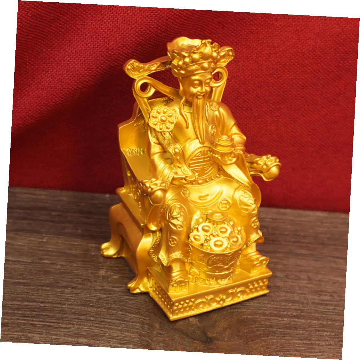 DOITOOL Estatua Decorativa del Riqueza Resina para Escritorio y Oficina Adorno Artesanal con Diseño Chino Clásico para Decoración de y Mesas Pequeñas Amuleto para Buena Fortuna y Ambiente