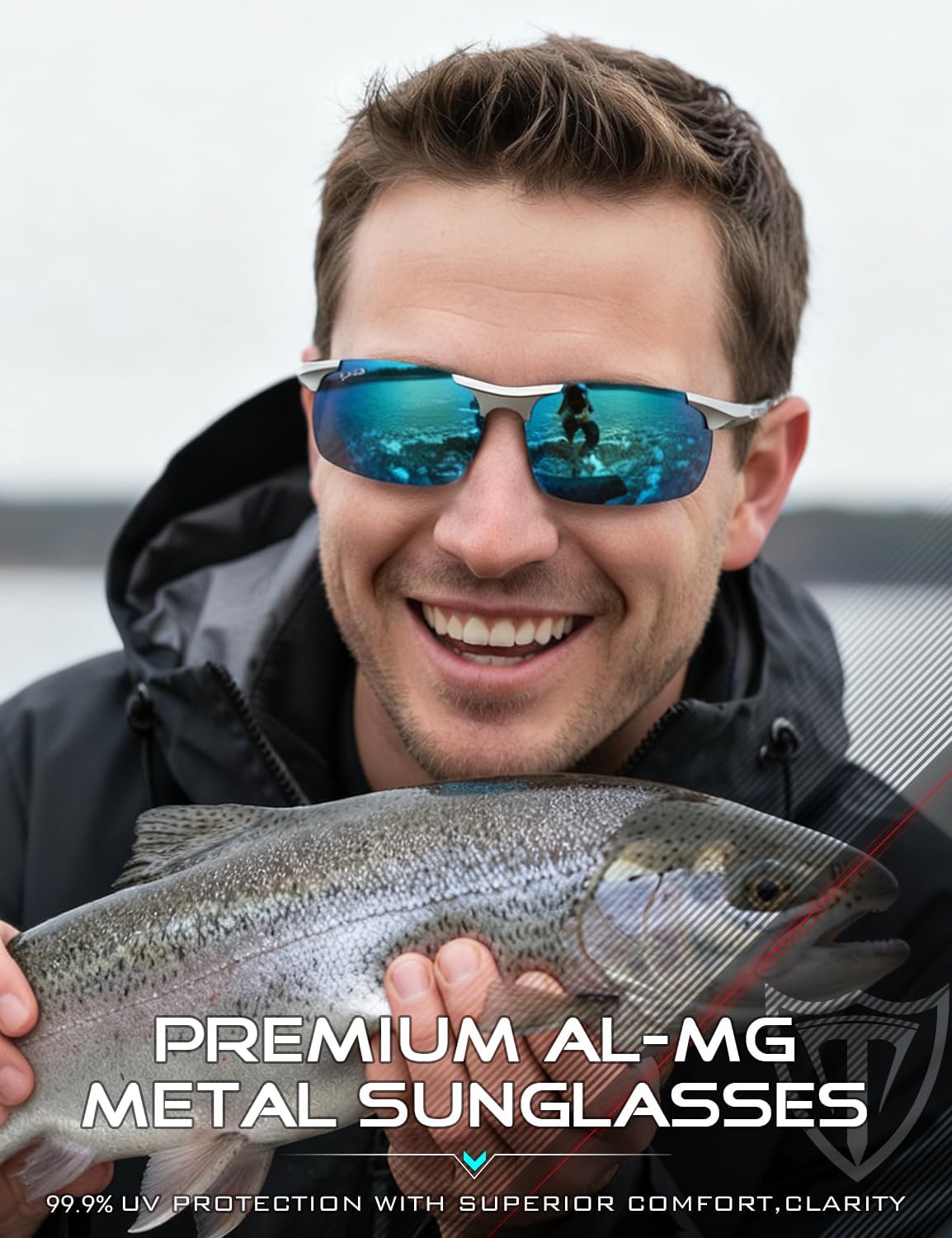 ATTCL Polarized Sunglasses Men Sports: UV Protection Anti Glare Wrap Around Lightweight Metal Driving Fishing Golf Running - Image 2