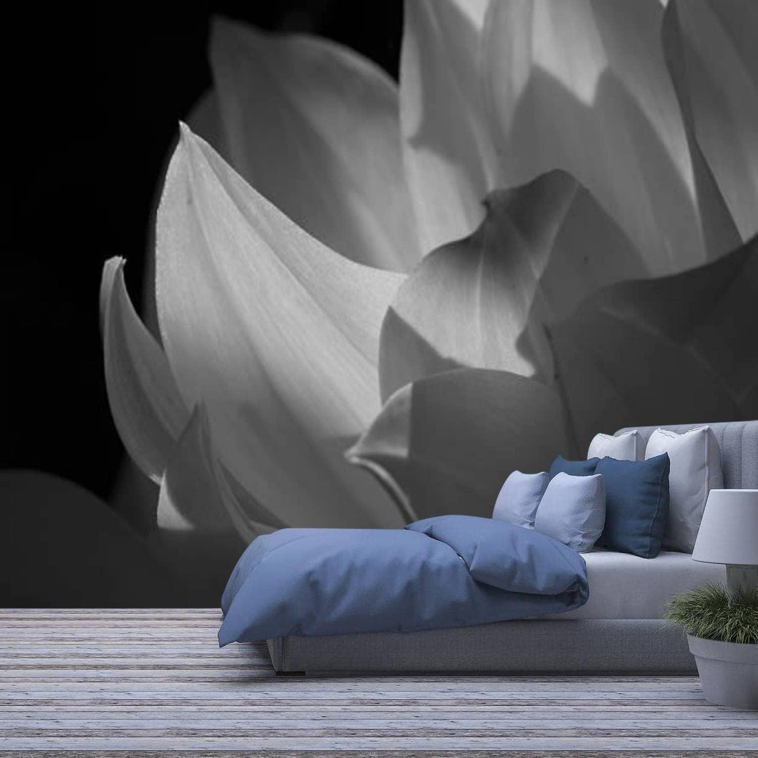Papier Peint Mural 3D Fleurs et Plantes : Poster Autocollant Chambre, Salon et Bureau 550865807821