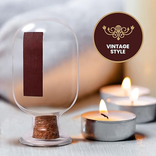 Miniatura 6 de Soporte de cristal con huelguista, incluye fósforos de lujo en tarro Cloche, regalo decorativo de Navidad para el hogar o la chimenea, blanco,