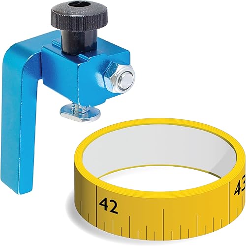 POWERTEC 72062 - Cinta métrica para valla de 3 pulgadas y cinta métrica de izquierda a derecha de 4 pies con respaldo adhesivo para carpintería