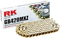 Vista 4 de RK Racing Chain GB420MXZ-86 (Serie 420) Cadena de alta resistencia de 86 eslabones para MX/SX sin junta tórica con enlace de conexión