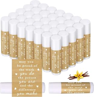 Demissle 24 Pcs Employee Appreciation Gift Bulk Inspirational Lip Balm Thank You Lip Balm for Nurse Staff Farewell Coworkers Worker Team Employee Party Favor Back to School Teacher Appreciation Gift