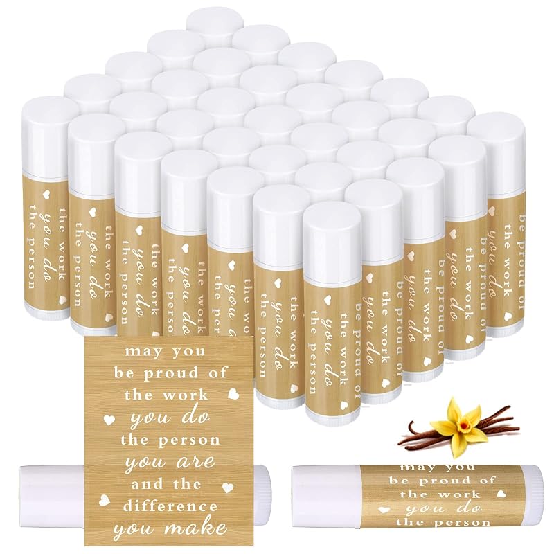Bálsamo labial Demissle com fragrância de baunilha, Pacote com 24