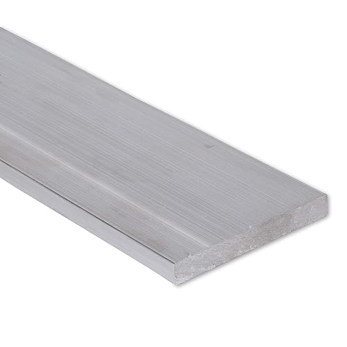 Barra plana de aluminio de 1/2 "x 4", placa de uso general 6061, 24 pulgadas de longitud, T6511 molino Stock, extruido, 0.50 pulgadas de diámetro
