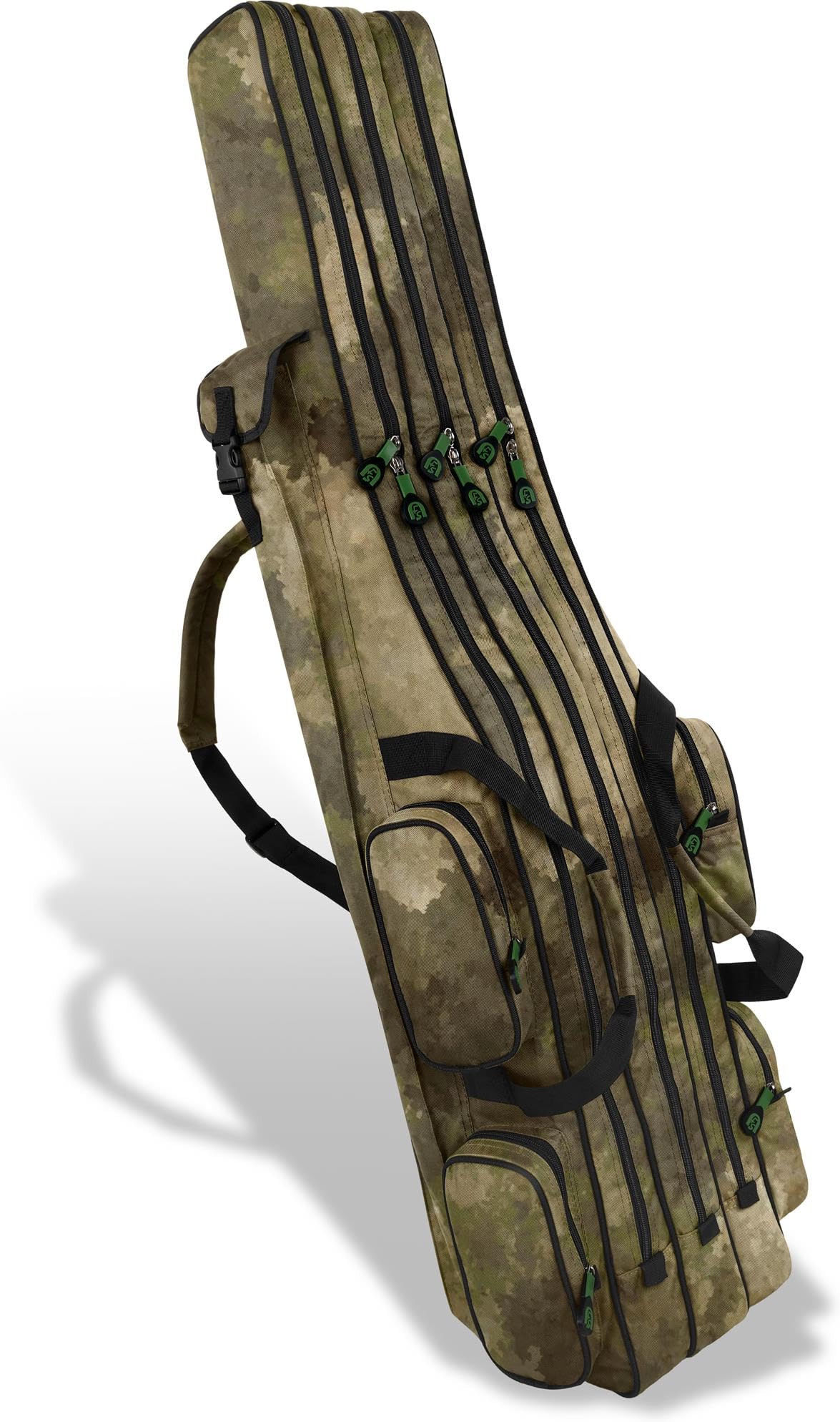 normani Rutentasche Angelrutentasche Rutenfutteral Aufbewahrungstasche 125 cm / 150 cm / 160 cm / 170 cm / 190 cm - Wasserabweisende Angeltasche Angelrucksack TAC 3 Innenfächer 160 cm
