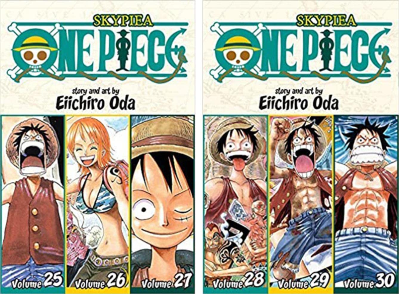 One Piece Edición 3 en 1 10 libros Manga Set 1-10: Vol. 1-30 por Eiichiro Oda