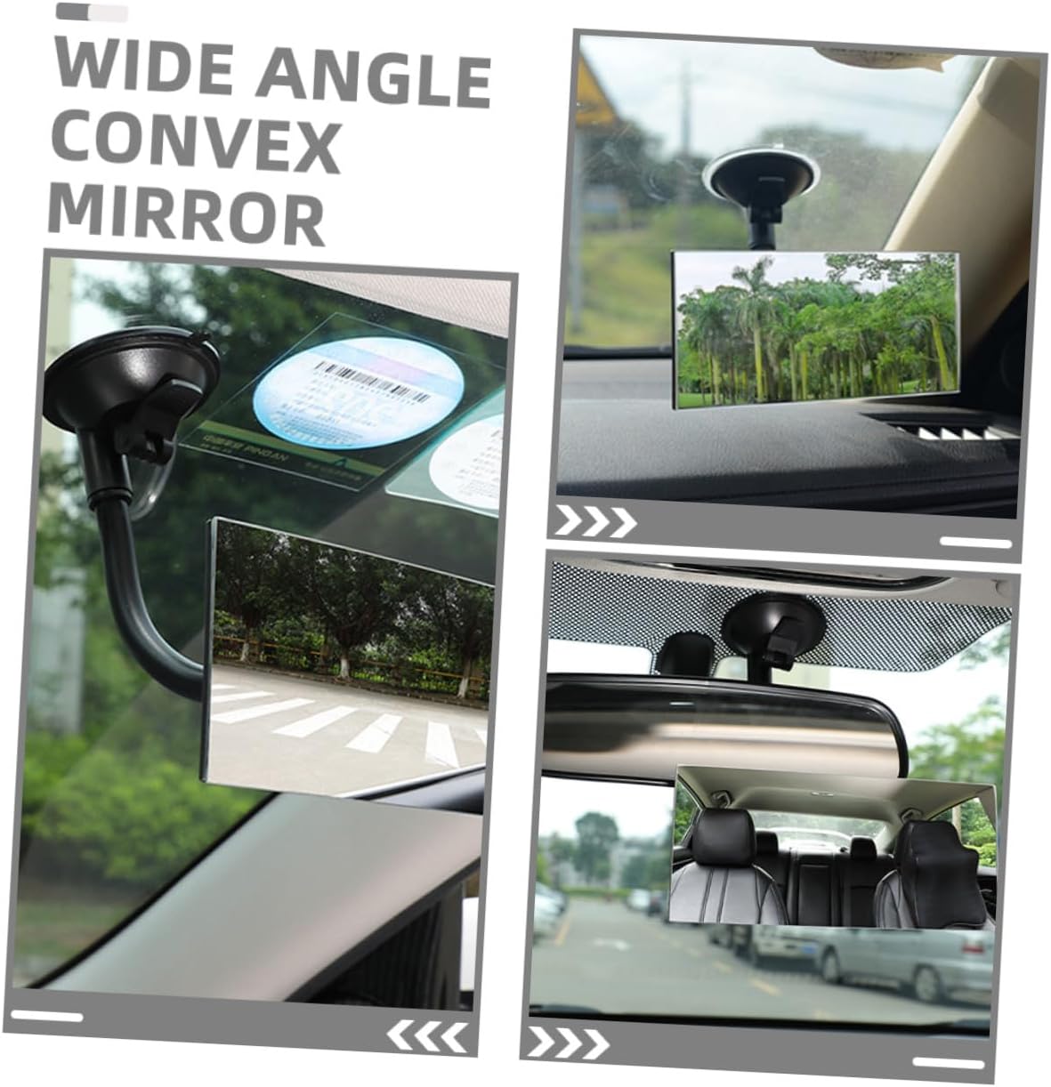 2pcs Car Rear Facing Mirror with Suction Cup for Vehicle Interior Rear View Mirror for Safety for Car Seat Monitoring