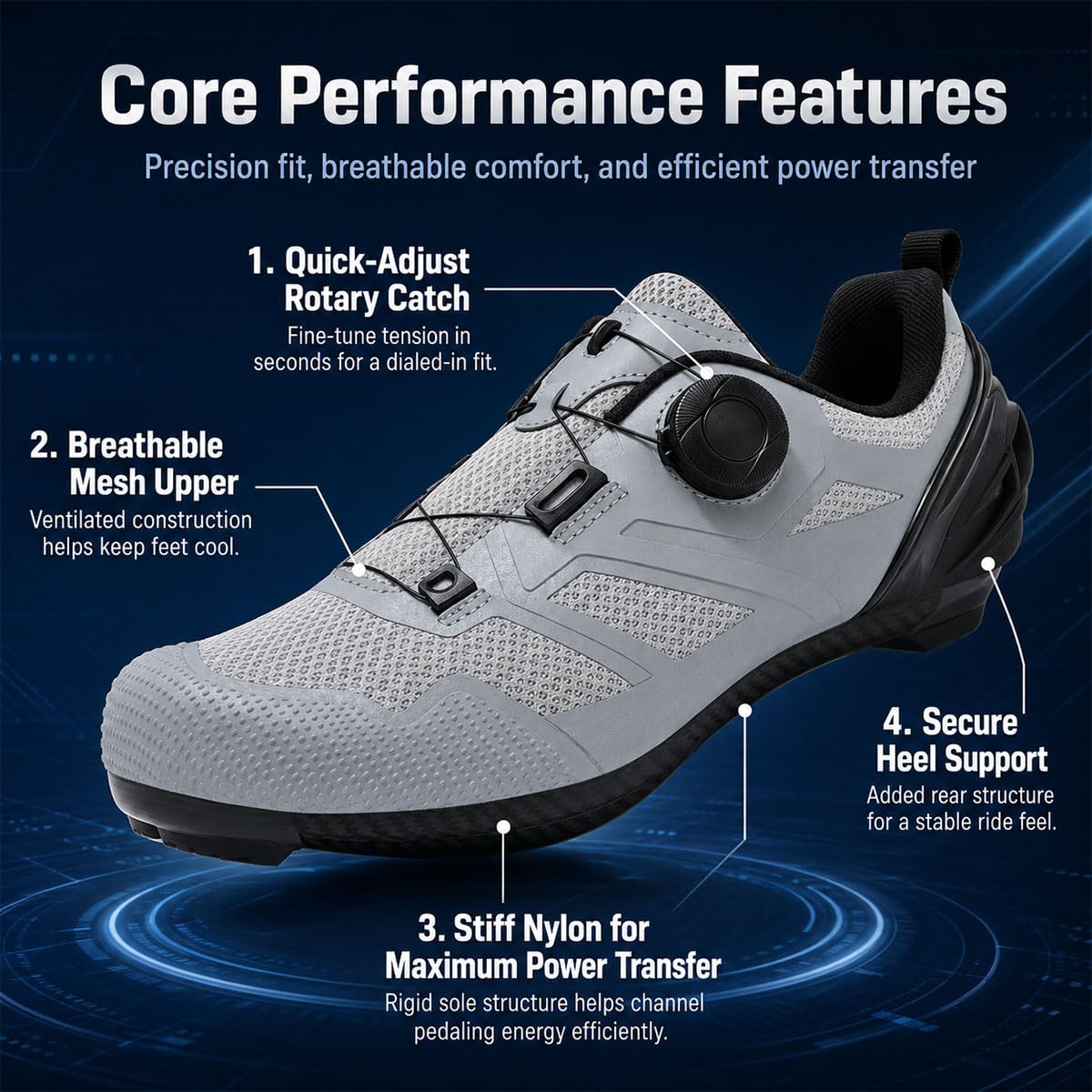 Zapatillas Ciclismo Carretera Hombre y Mujer 36-47EU