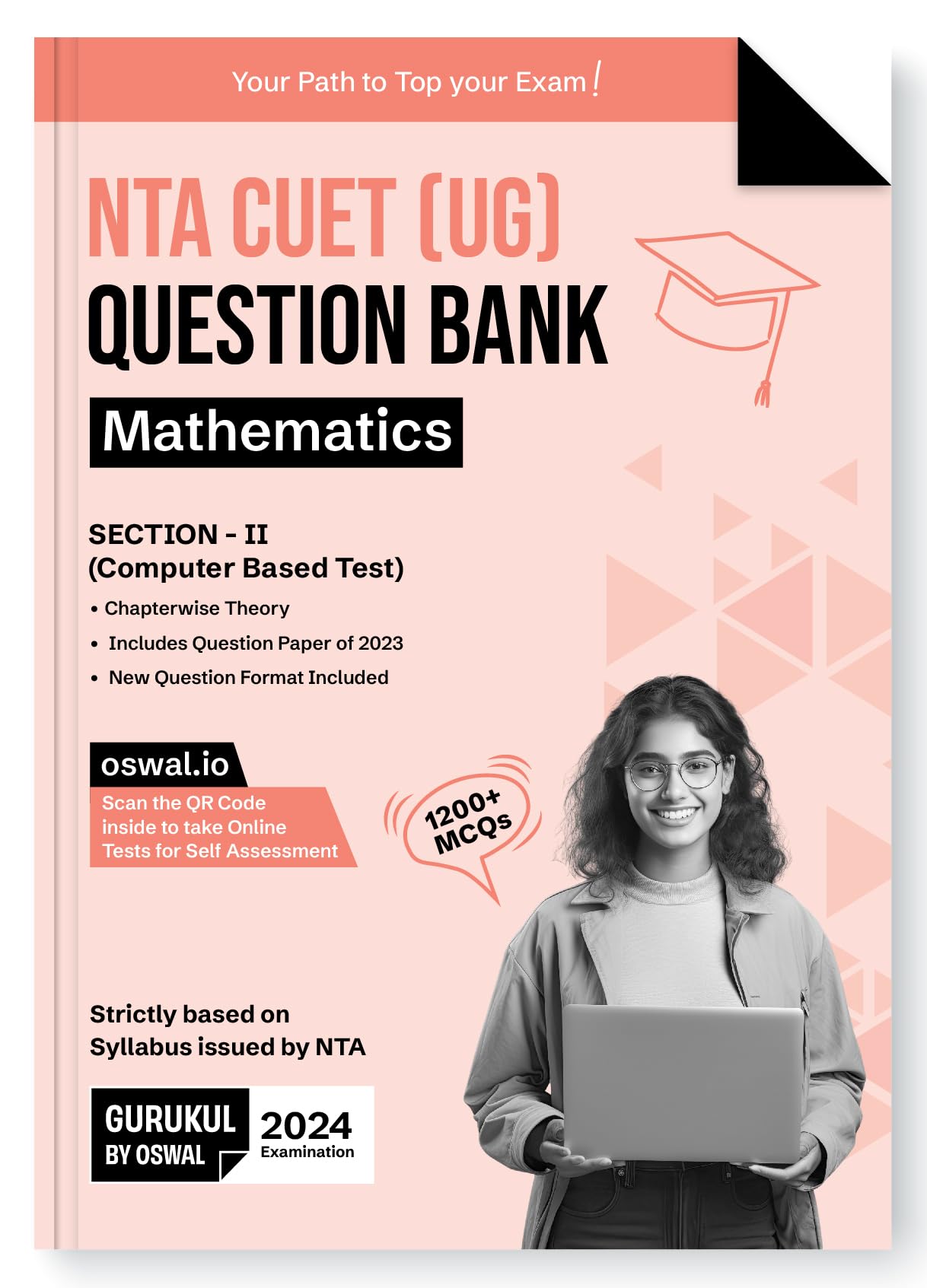 Gurukul NTA CUET (UG) Maths Question Bank Exam 2024 : 1200+ MCQs with Chapterwise Theory, 2023 Solved Paper, New Paper Pattern, Common University Entrance Test Computer Based