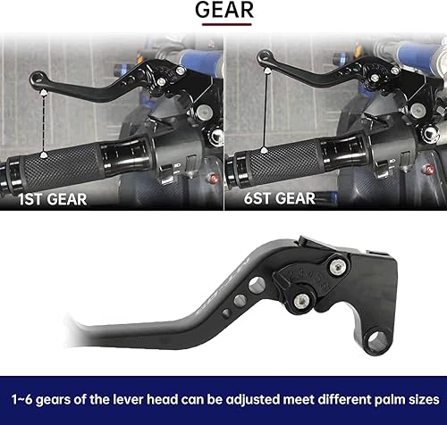 Miniatura 5 de Palanca de embrague de freno corto ajustable para Yamaha MT07 MT09 2013 2023 MT-07 para palancas de freno de motocicleta Tracer MT-09 SP (color