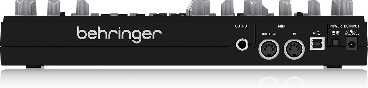 Behringer TD-3-BK Analog Bass Line Synthesizer with VCO, VCF, 16-Step Sequencer, Distortion Effects and 16-Voice Poly Chain
