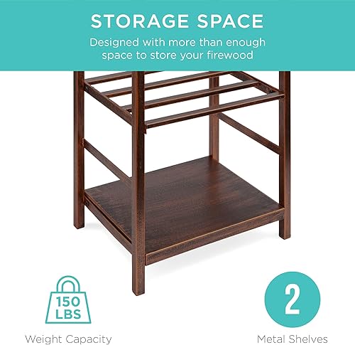 Miniatura 2 de Best Choice Products - Soporte para almacenamiento de leña (5 piezas, hierro forjado, para interior y exterior, para guardar leña)