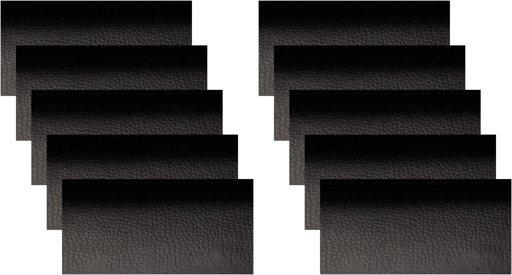 10 PCS Leather Repair Patch,4x8 Inch Leather Adhesive Kit for Couch Furniture Sofas Car Seats Handbags Jackets (Black)
