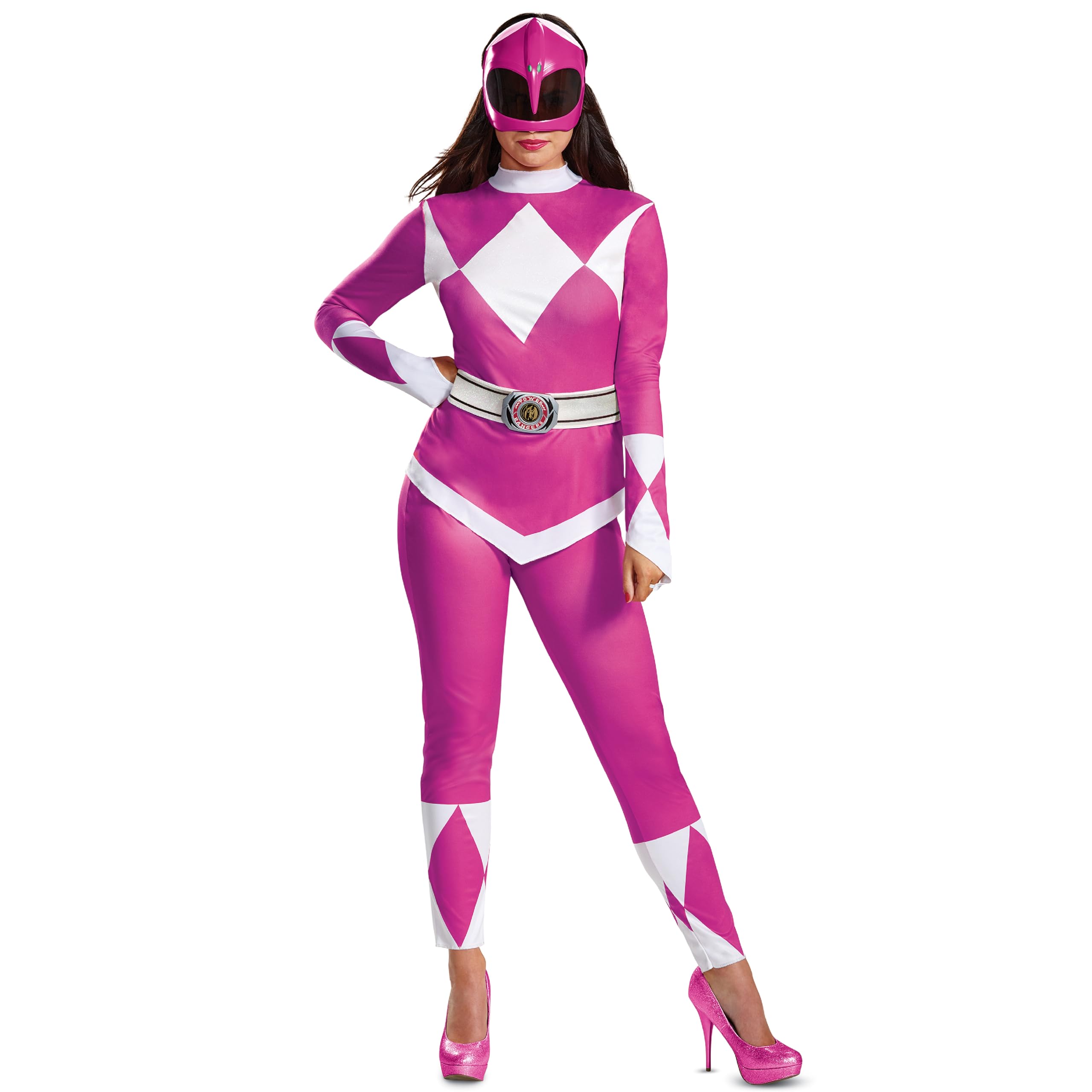 Disguise Women's Pink Ranger Adult Costume
