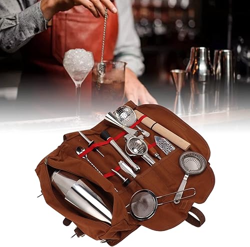 Miniatura 2 de Juego de coctelera Boston de 18 piezas, kit de coctelera de acero inoxidable, lavable, accesorios de barra con bolsa de almacenamiento para bar y