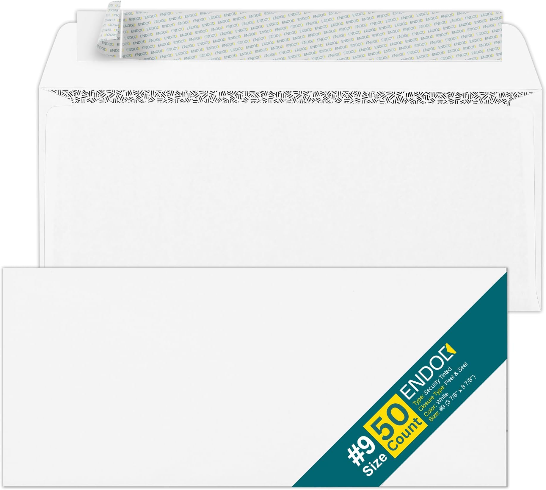 10 Envelopes Letter Size Self Seal, Business White