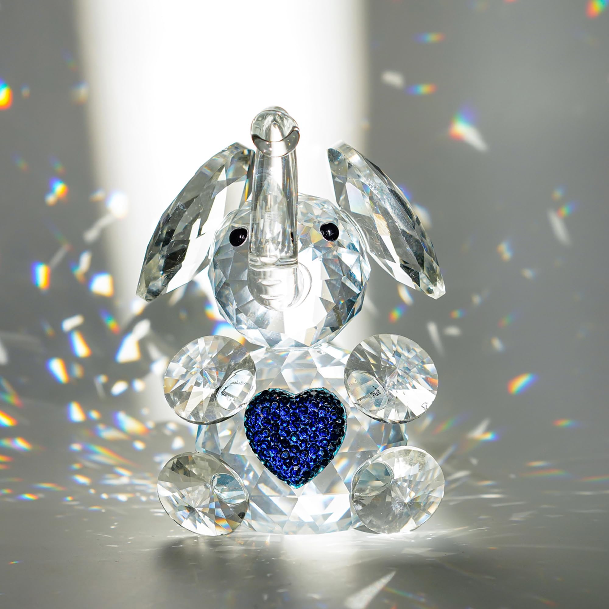 H&D HYALINE & DORA Handmade Crystal Elephant Figurine Glass Elephant Animal Figurines Collectible Gifts for Animal Lover - Image 2
