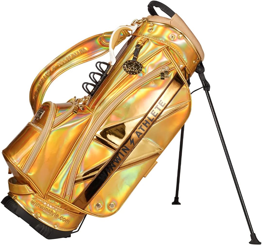 WINWIN Style WINWIN Style WINWIN Athlete Hologram Stand Bag Gold & Silver Version LEM Stand Bag CB-507 GD (Athlete Hologram Model)