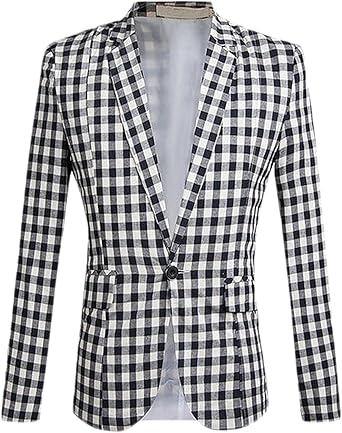 black and white check jacket mens