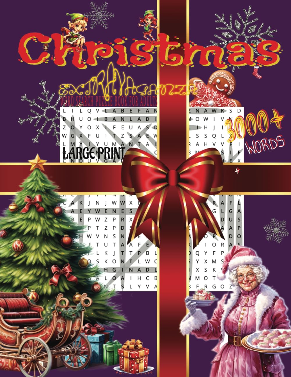 Christmas Extravaganza Word Search Book For Adults Largeprint 3000+ Words