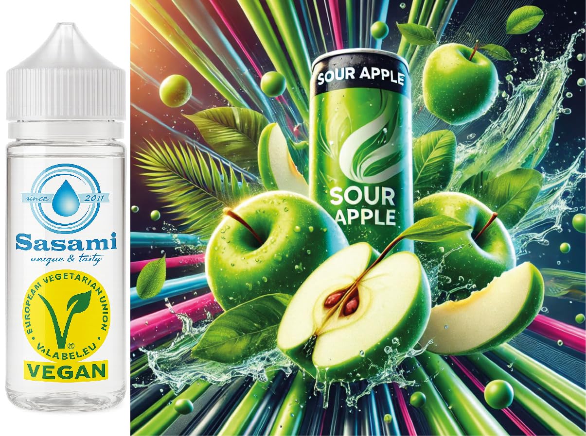Energy Drink kwaśne jabłko aromat koncentrat – Wegański – Sasami – 100ml