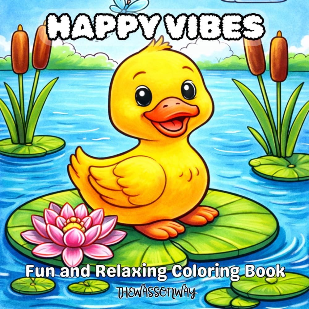Happy Vibes: Fun and Relaxing Coloring Book