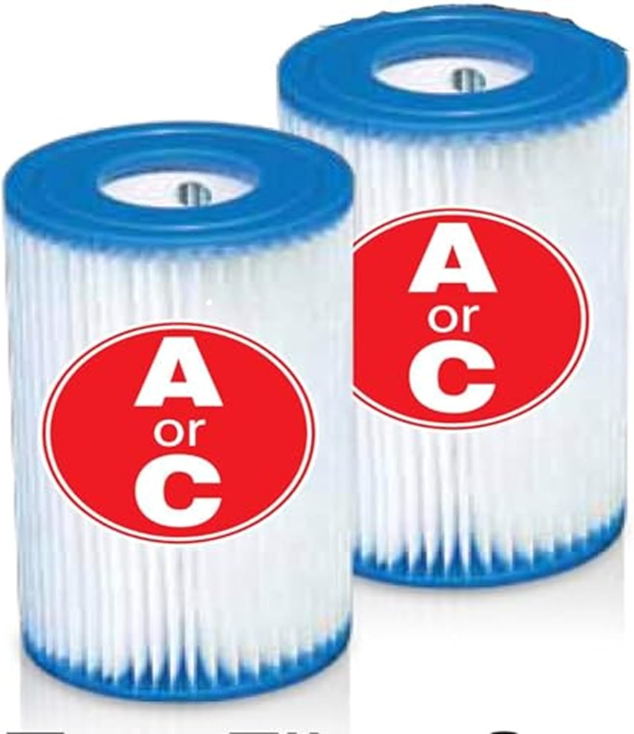 Intex Easy Set Swimming Pool Type A or C Filter Replacement Cartridges (2 Pack)