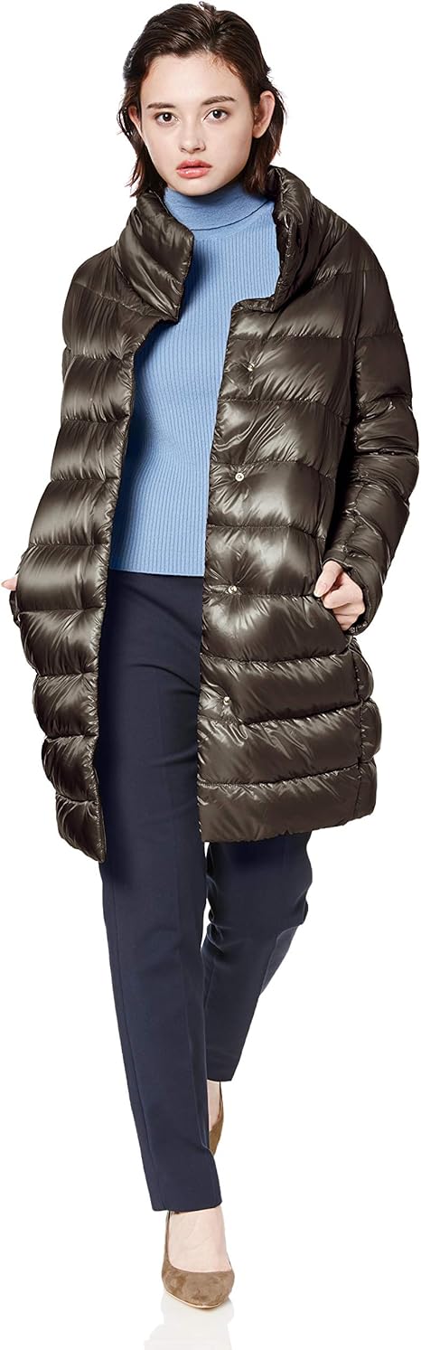 Amazon ヘルノ 公式 超軽量ナイロン ダウン入りコクーン型コート Herno Iconico イコニコ シリーズ Dora ドーラ レディース チャコールグレー Eu 40 日本サイズ7 号相当 コート ジャケット 通販