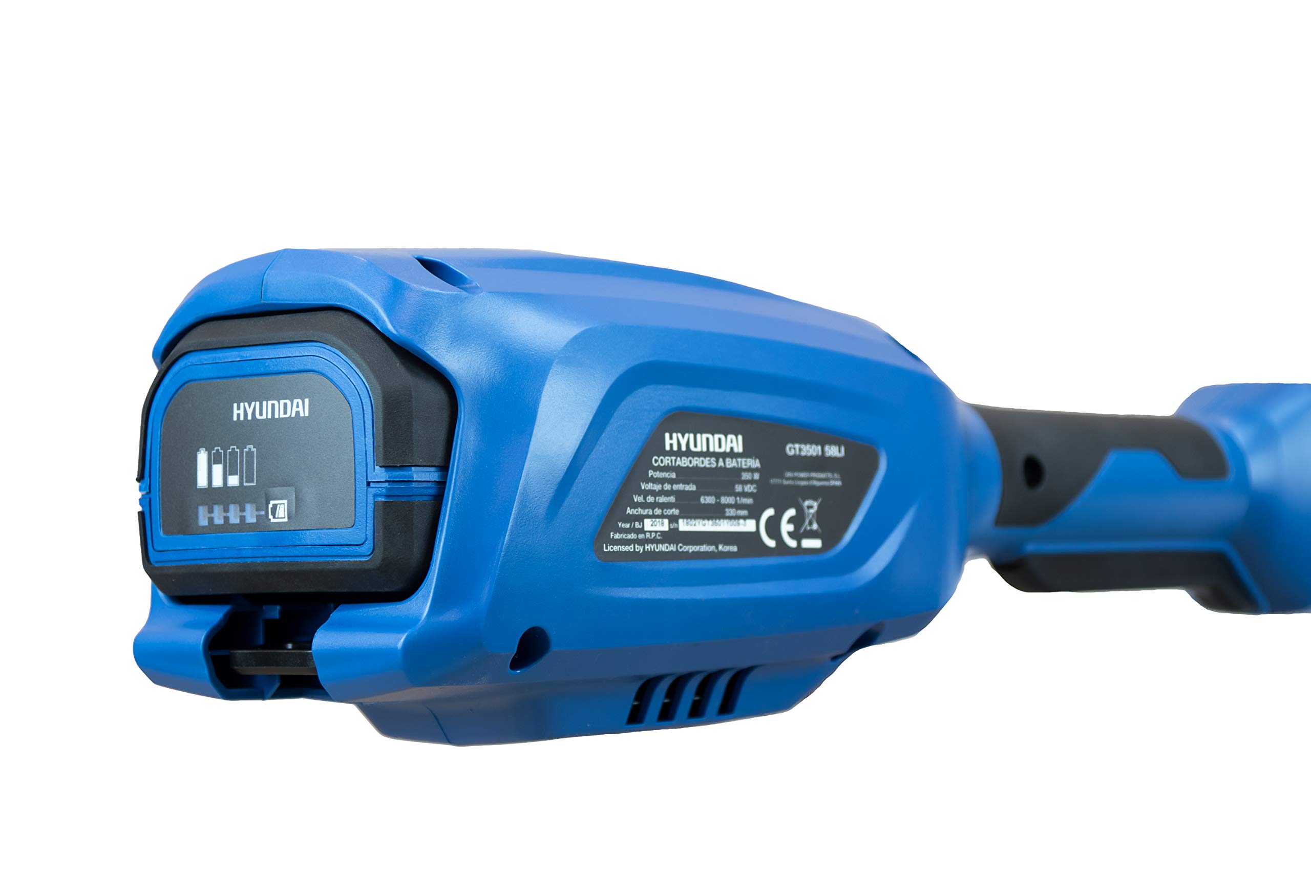 Pack a batería HYUNDAI HY-LM3801-58VPROMO cortacésped + cortabordes + batería 58V + Cargador