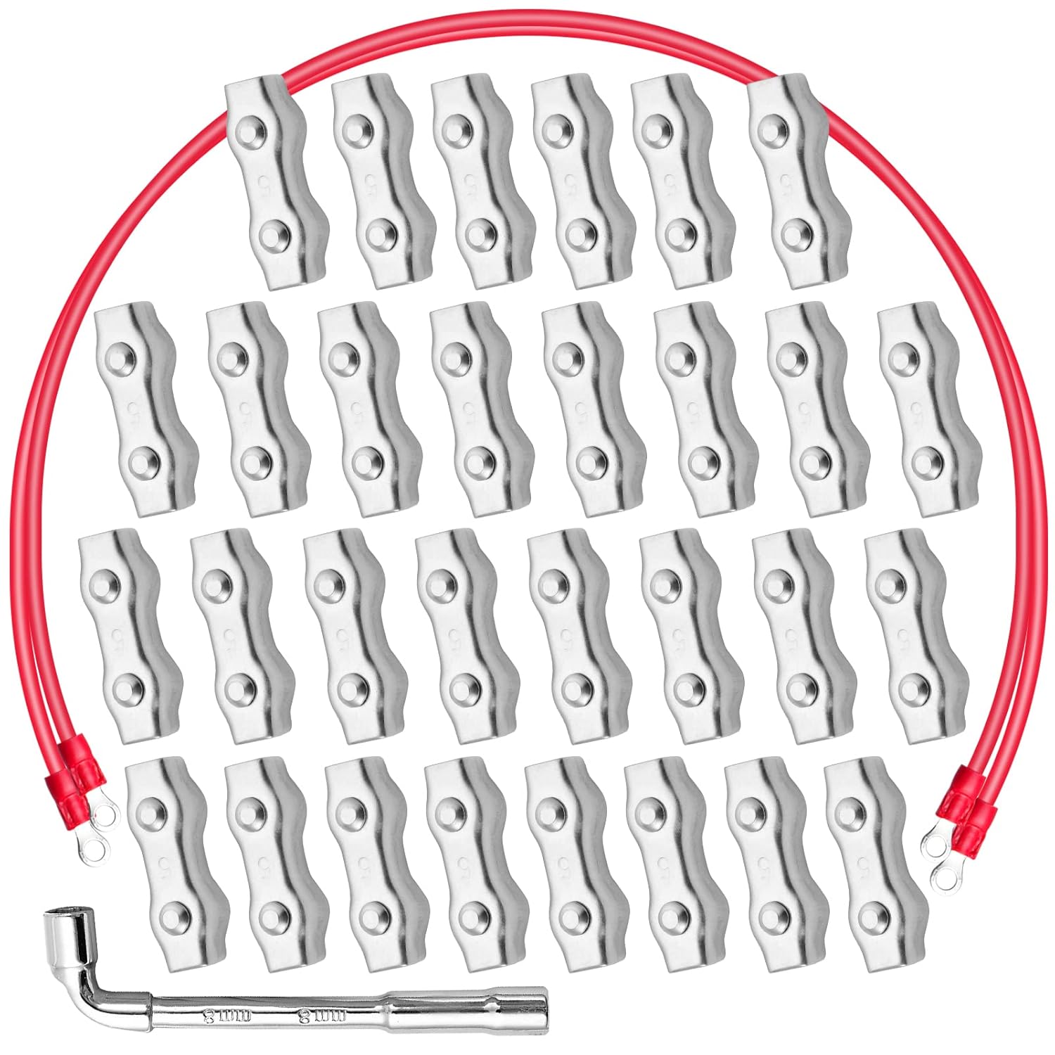 Milkary M5 Poly Rope Connectors, 30 Pcs Poly Rope Fence