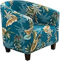 Vista 1 de SearchI Funda Elástica para Silla de Club, Fundas Extensibles para Silla Tipo Barril, Fundas Impresas para Silla Tub, Fundas de Spandex para Sillón