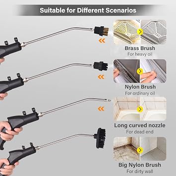 Handheld Steam Cleaner - High Temperature Pressurized Steamer - Tankless (2500W)