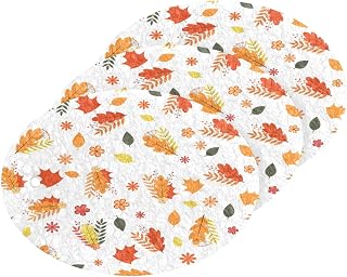 Scrub Sponge Autumn Leaves Floral Kitchen Washing Dishes Cleaning Sponges Fall Leaf Non Scratch Sponge for Dish Countertops Sinks Floors Showers Tile Sinks, 3 Pack