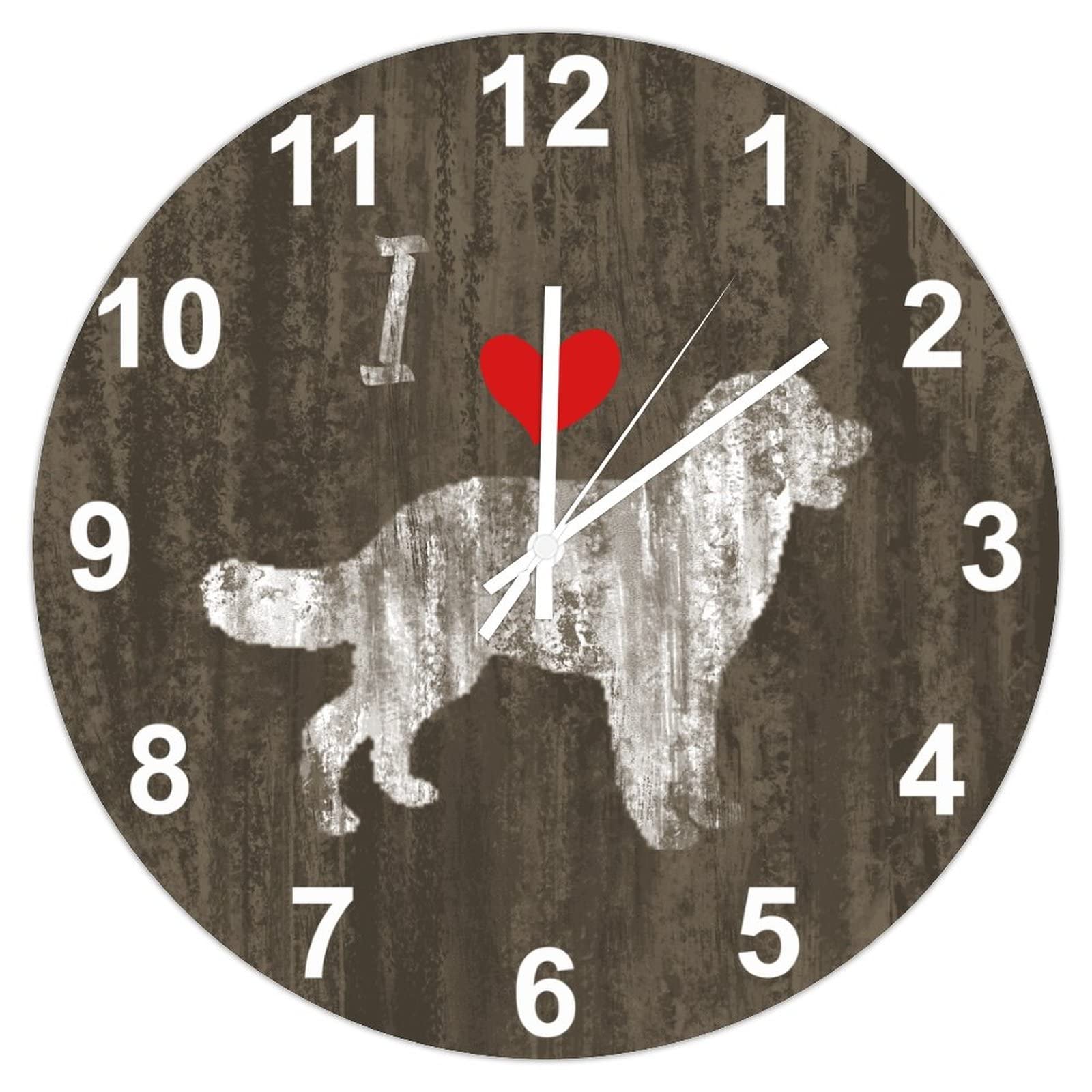 Horloge Hovawart en bois pour célébrer l'amour de votre chien