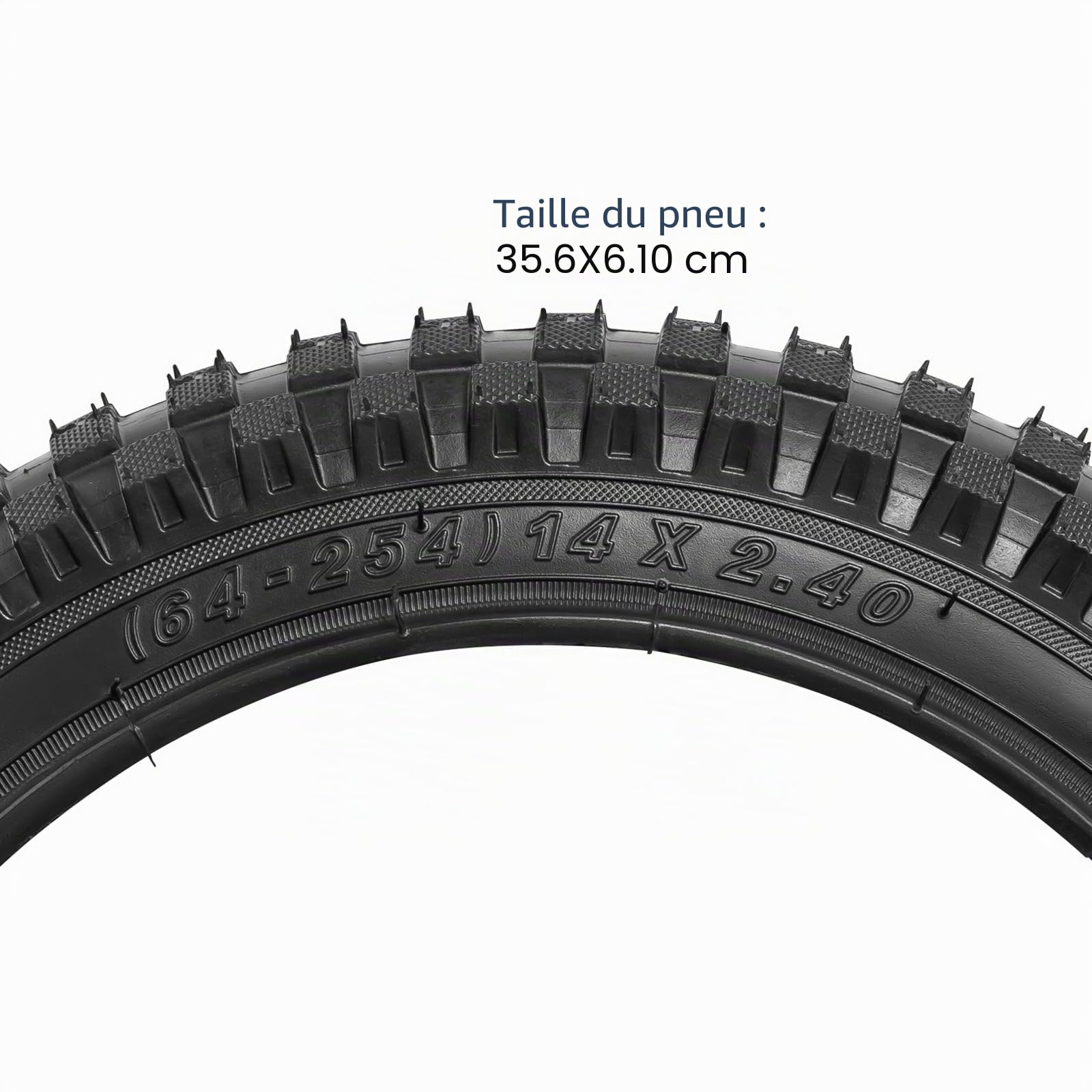 YUNSCM 2-PCS 14 Pouces Vélo pneus 14x2.40/64-254 Compatible with Montagne Vélo 14x2.35 14x2.4 14x2.40 Bike pneus (Y-1205)