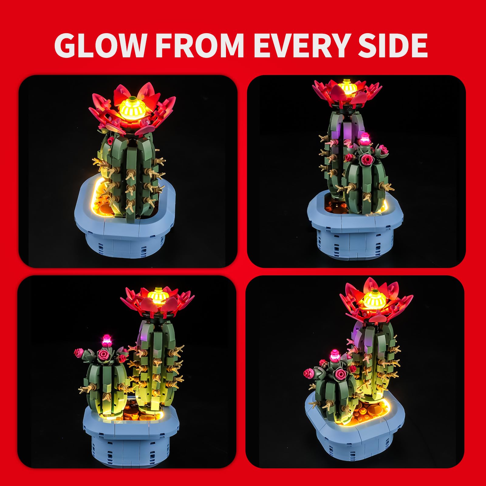 BRIKSMAX 2.0 Light Kit Compatible with Lego The Botanical Collection Flowering Cactus 11509 Building Sets- Original LED Lighting Kits (Accessories Only) for Display Gifts & Collectors - Image 4