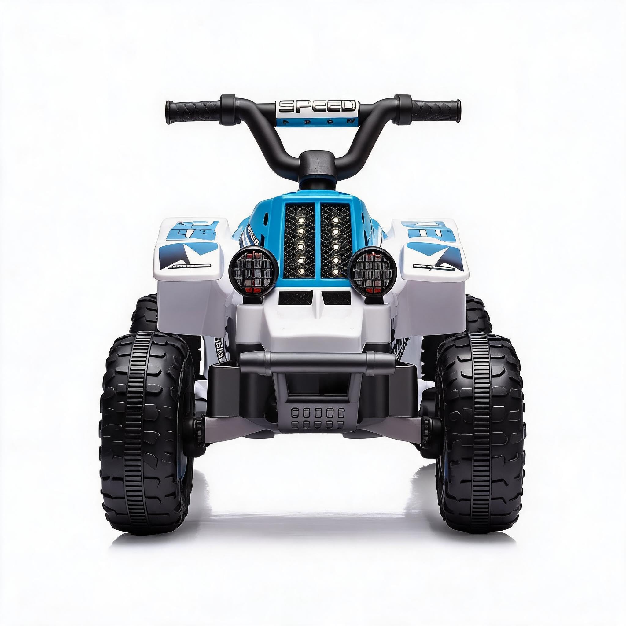 6V Elektro-Quad Kinderfahrzeug mit LED, Musik & Hupe – 1,8 km/h – Vorwärts-/Rückwärtsgang – EIN-Knopf-Start – Lange Akkulaufzeit – Für Kinder ab 3 Jahren – Indoor & Outdoor – Farbe: